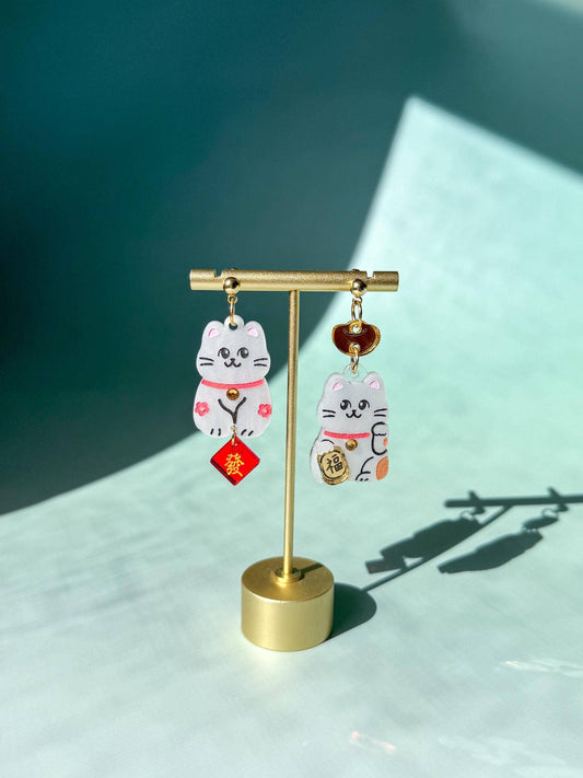 Lucky Cat Earrings