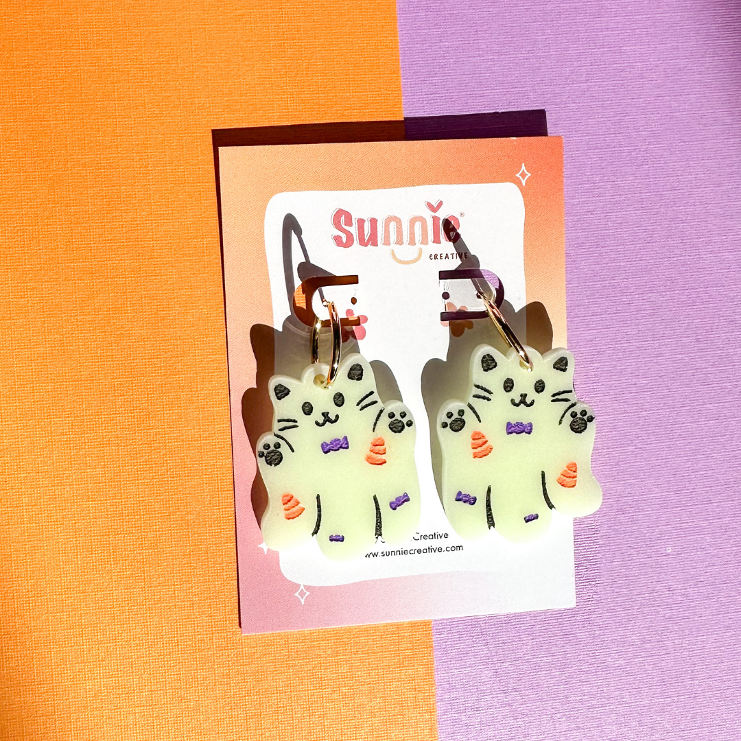 Candy Ghost Glow in the Dark Cat
