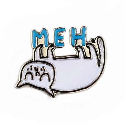 Meh Cat Enamel Pin