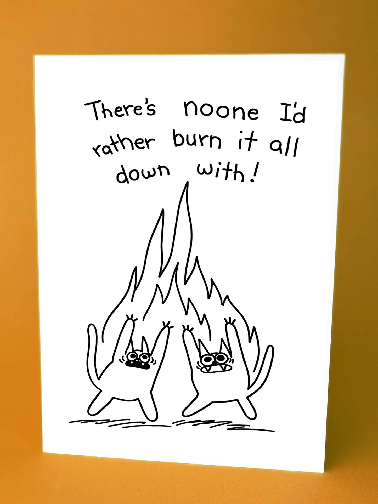 Burn It All Down Card With Envelope