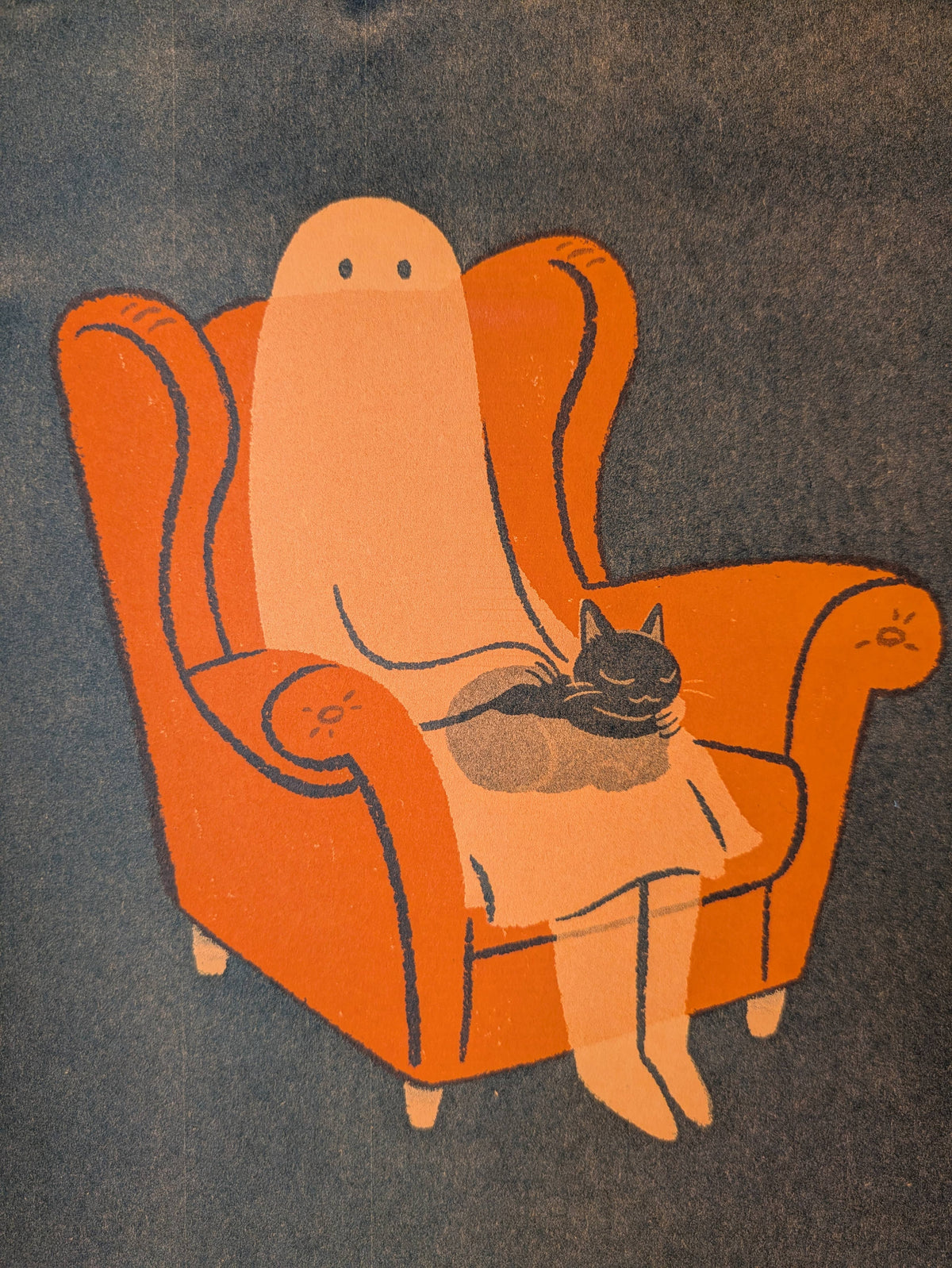 Haunted Homebodies Black on Orange