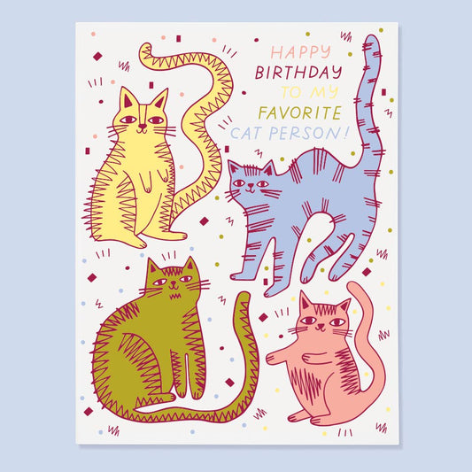 Cat Person Birthday Card