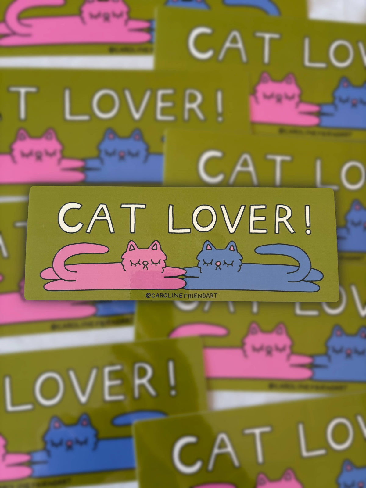 Cat Lover Bumper Sticker | Cute Vinyl Waterproof