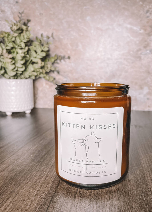 Kitten Kisses 8 ounce Odor Eliminating Soy Candle