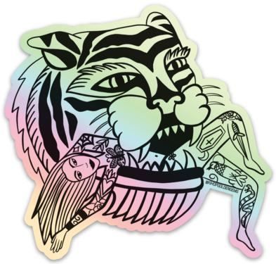 Golden Gems - Tiger Girl Sticker