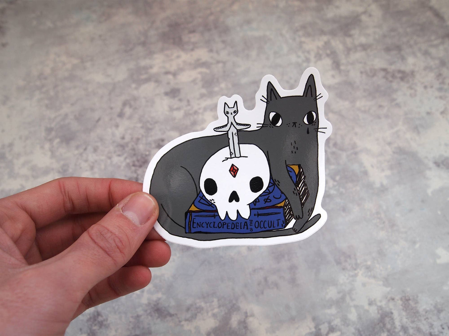 I LIKE CATS - Spooky black cat vinyl sticker, 10cm vinyl sticker