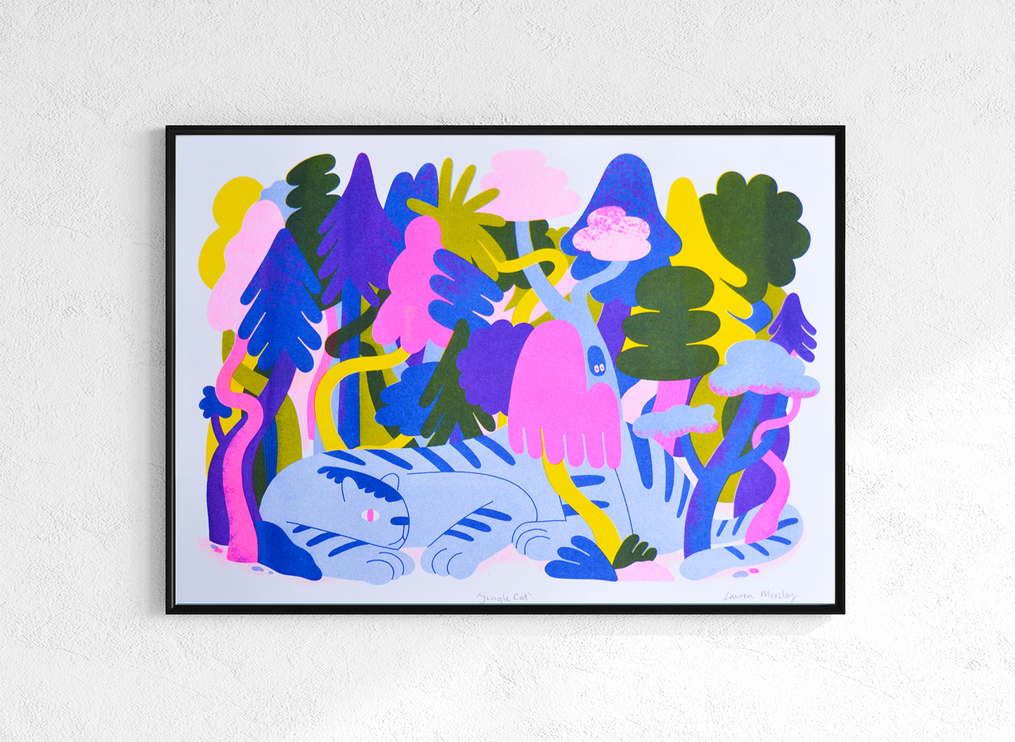 Jungle Cat A3 Risograph Print