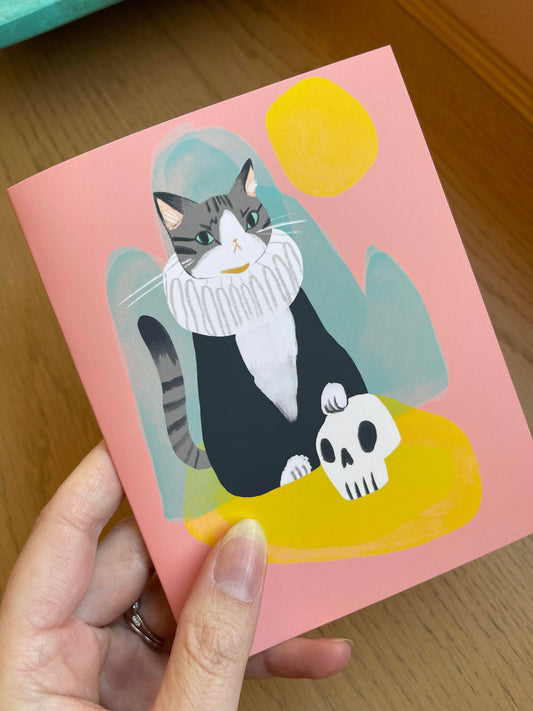 Shakespeare cat blank greeting card