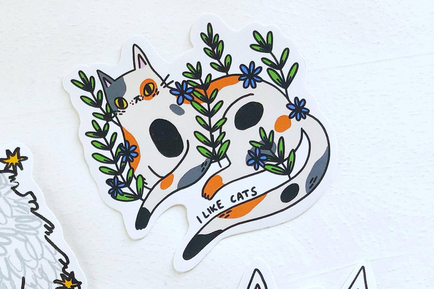 Calico Cat Vinyl Decal Sticker