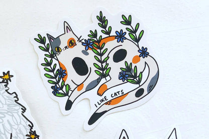 Calico Cat Vinyl Decal Sticker