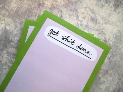 Get S- Done funny Cat Notepad