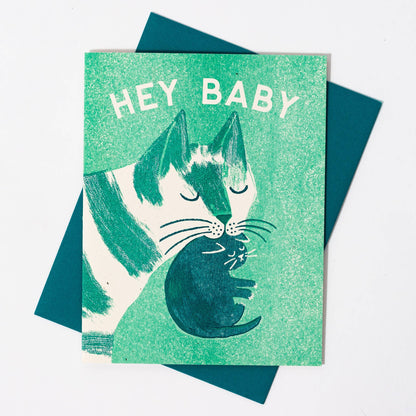 Hey Baby Risograph Card