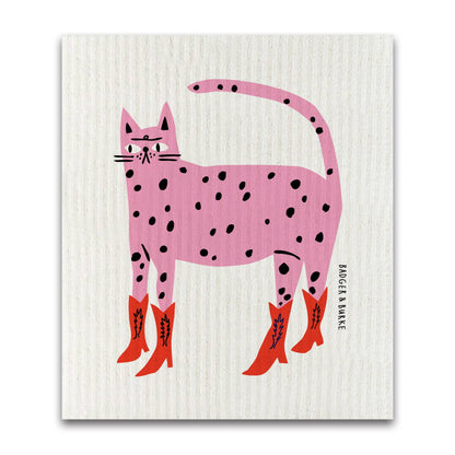Cowboy Kitty Swedish Sponge Cloth / Reusable Paper Towel