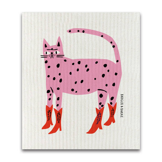 Cowboy Kitty Swedish Sponge Cloth / Reusable Paper Towel
