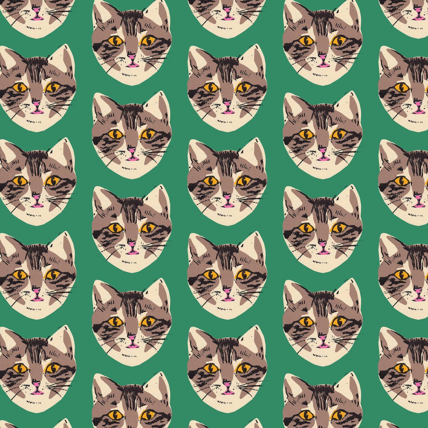 Green Cat Wrapping Paper Sheet (2)