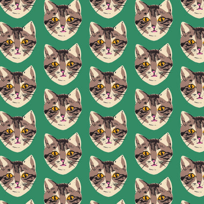 Green Cat Wrapping Paper Sheet (2)