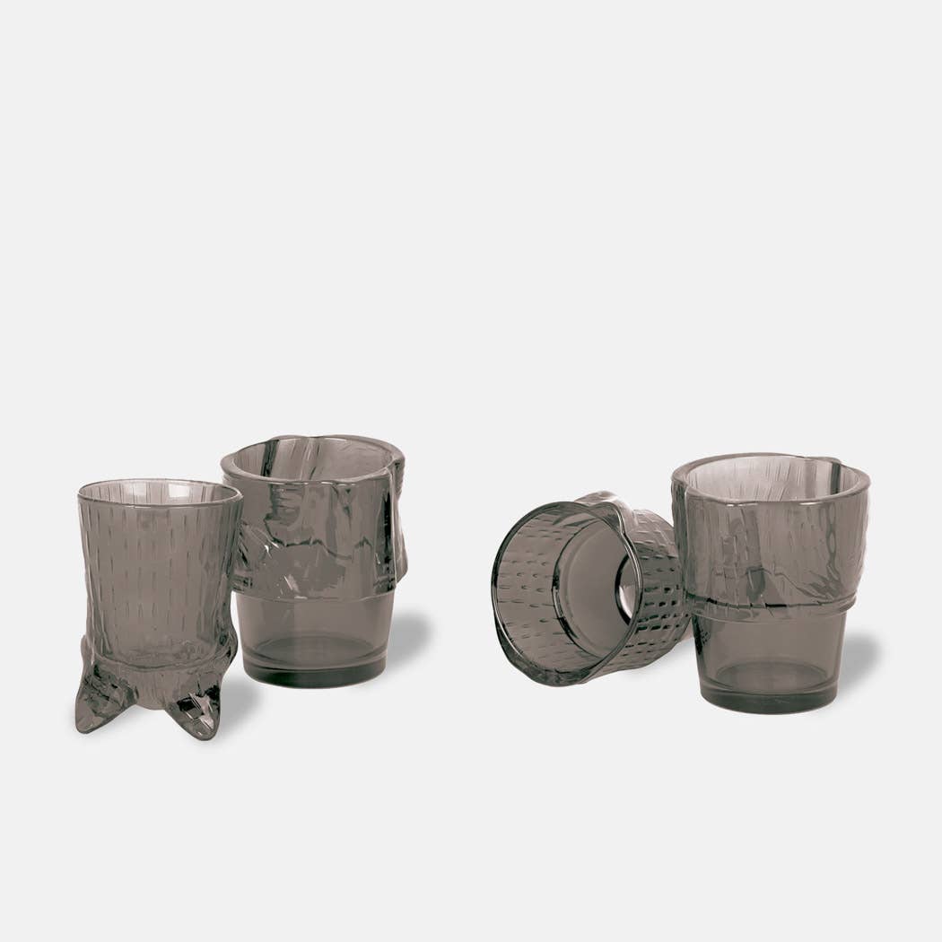 DOIY - Black Kitty Stackable Glasses