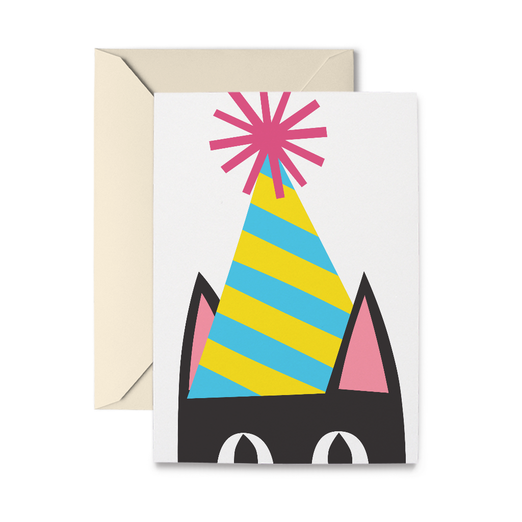 Peeking Kitty Birthday Greeting Card
