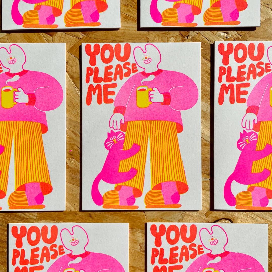 You Please Me Cat Card