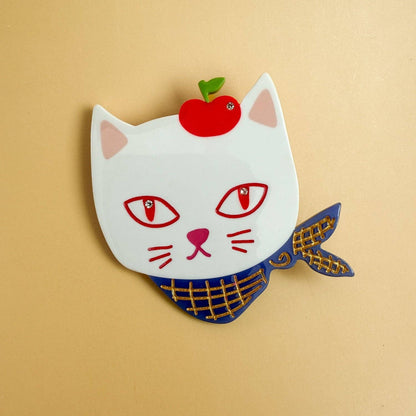 Apples Kitty Cat Alligator Hair Clip