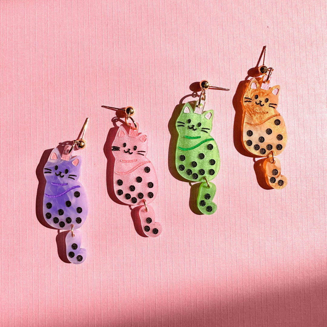 Boba Cat Dangles