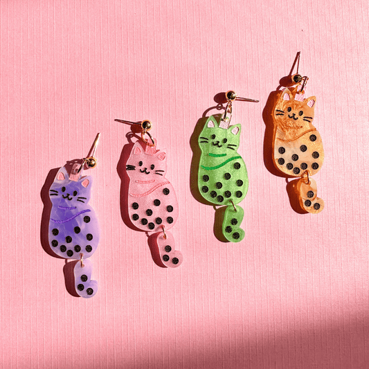 Boba Cat Dangles