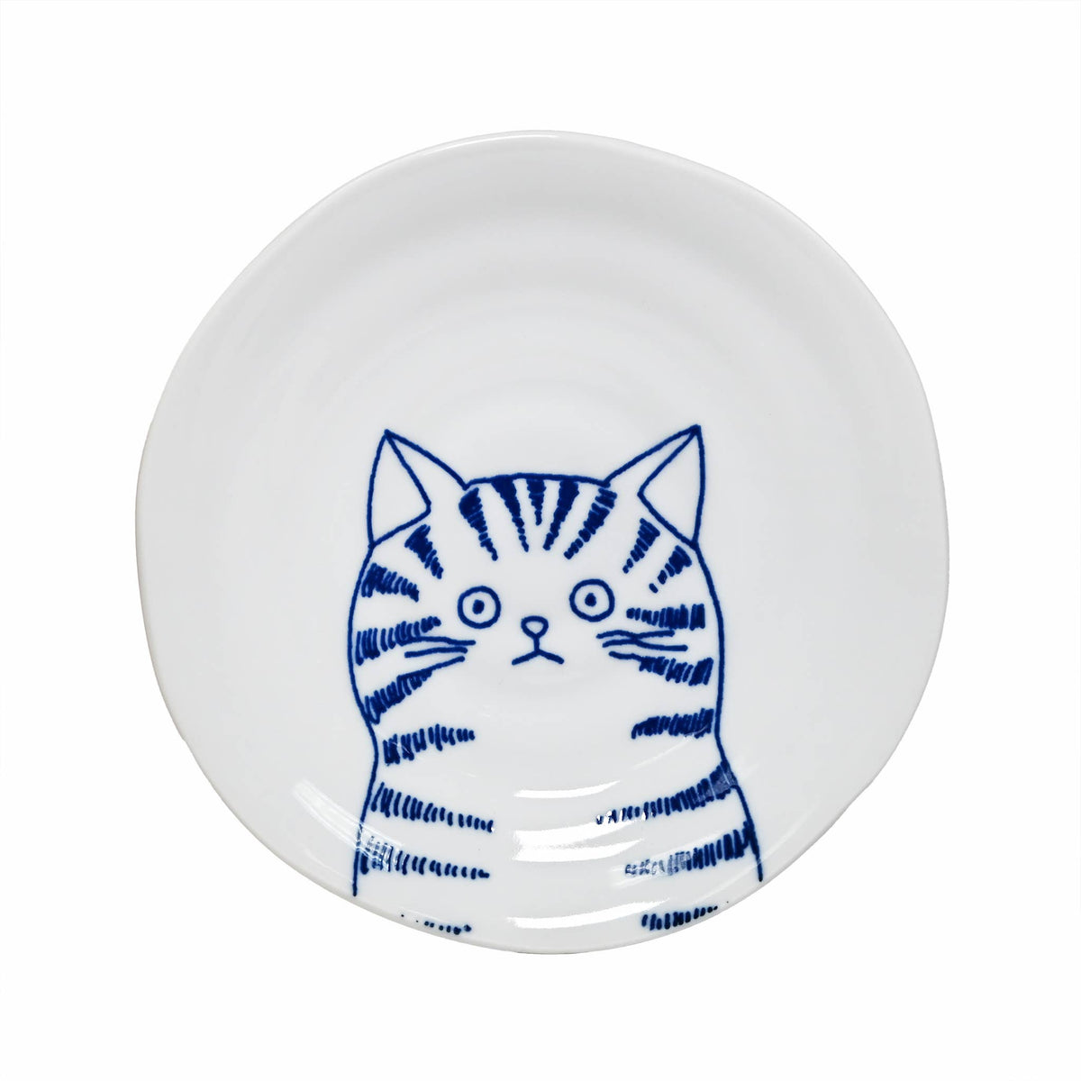 Shichita Japanese Ceramic Cat Plates