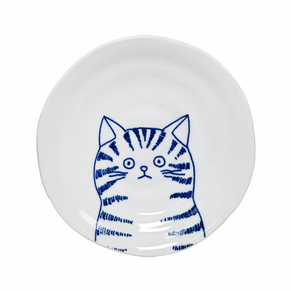 Shichita Japanese Ceramic Cat Plates