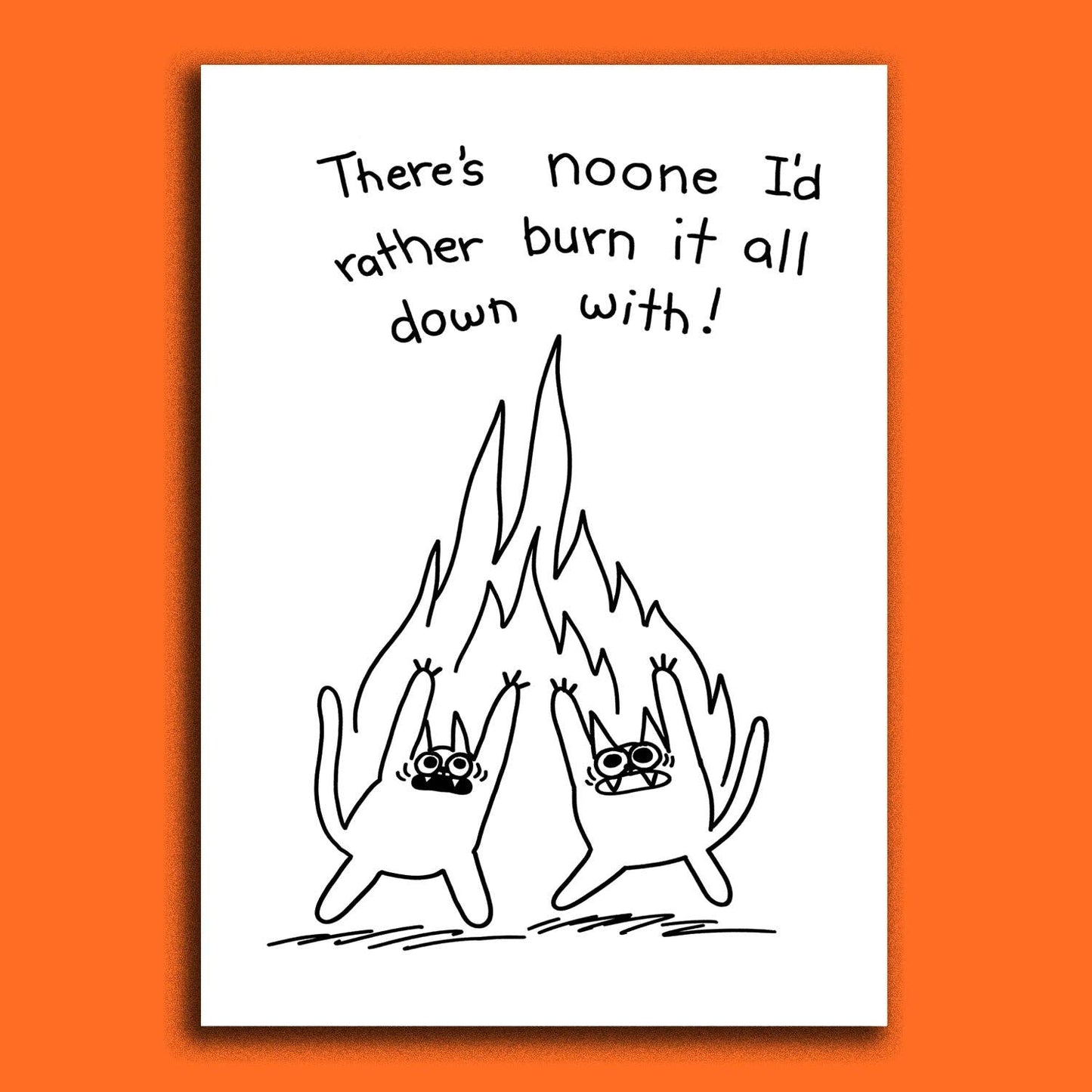 Burn It All Down Card With Envelope
