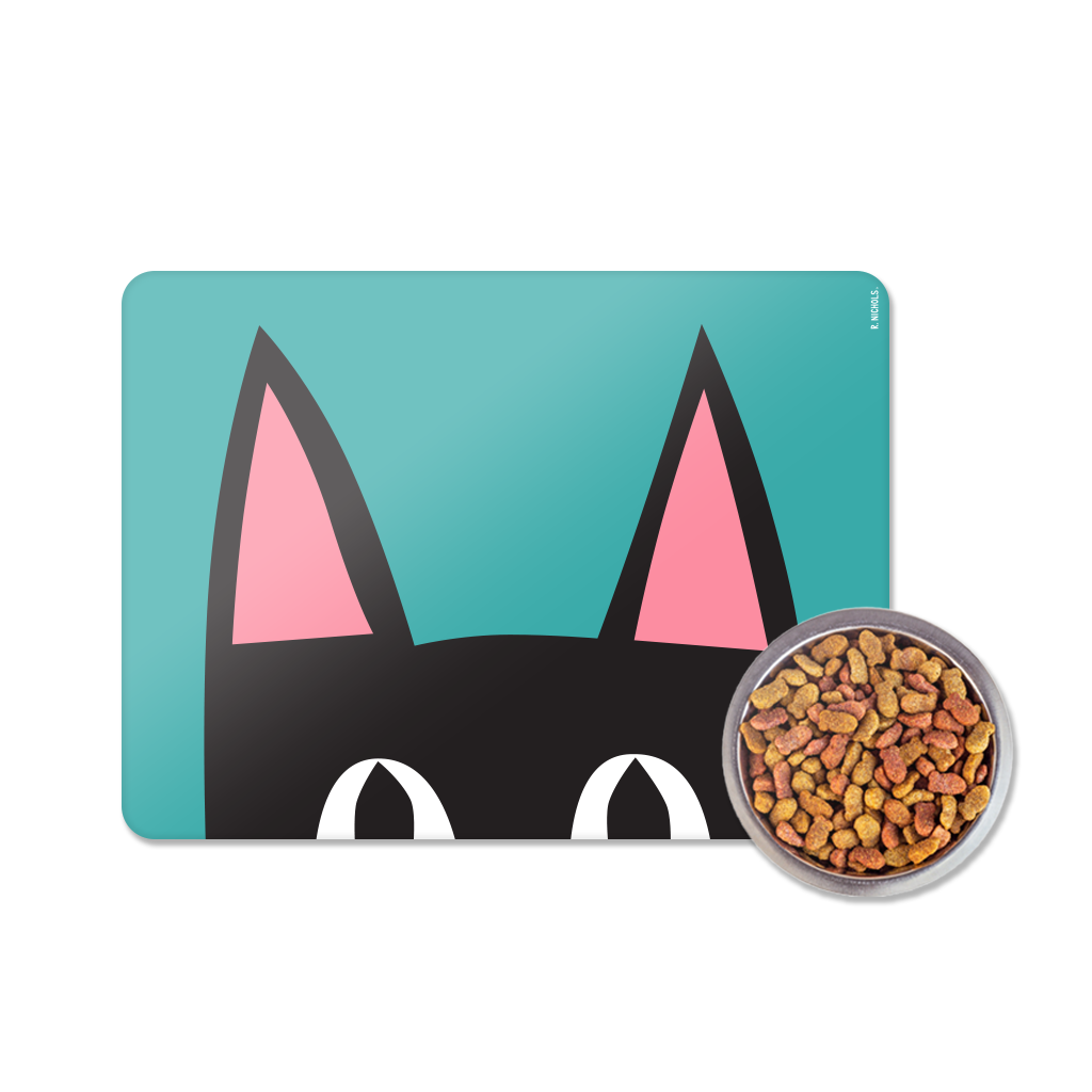 Peeking Kitty Pet Bowl Placemat