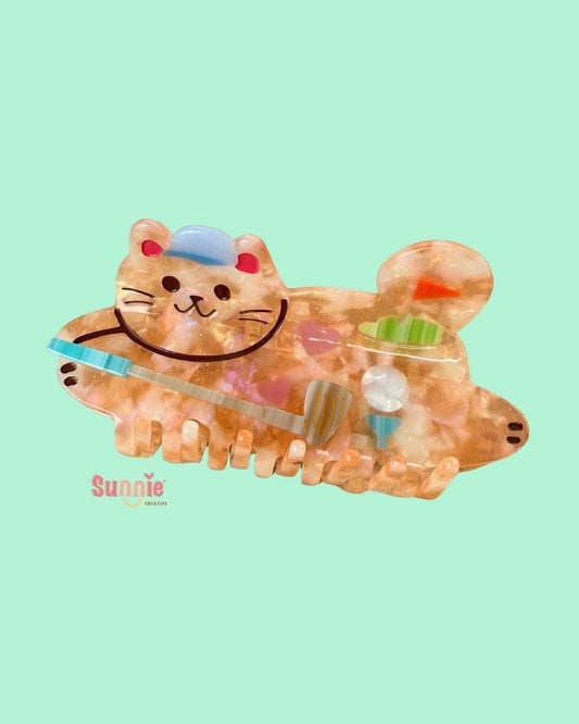 Golfer Cat Hair Claw Clip