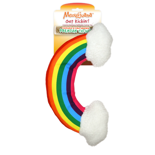 Meowijuana® Get Kickin' Rainbow Refillable Kicker Cat Toy