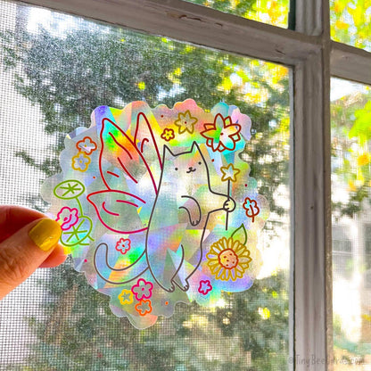 Fairy Cat Suncatcher Decal