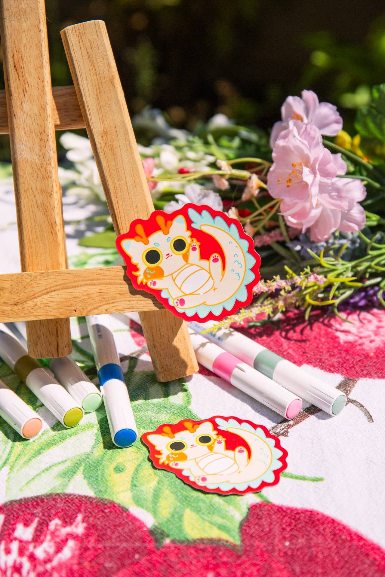 MikouArt - Vinyl Sticker | Dragon Kitty "Napi" | 3 inch | Waterproof & Fade-Resistant