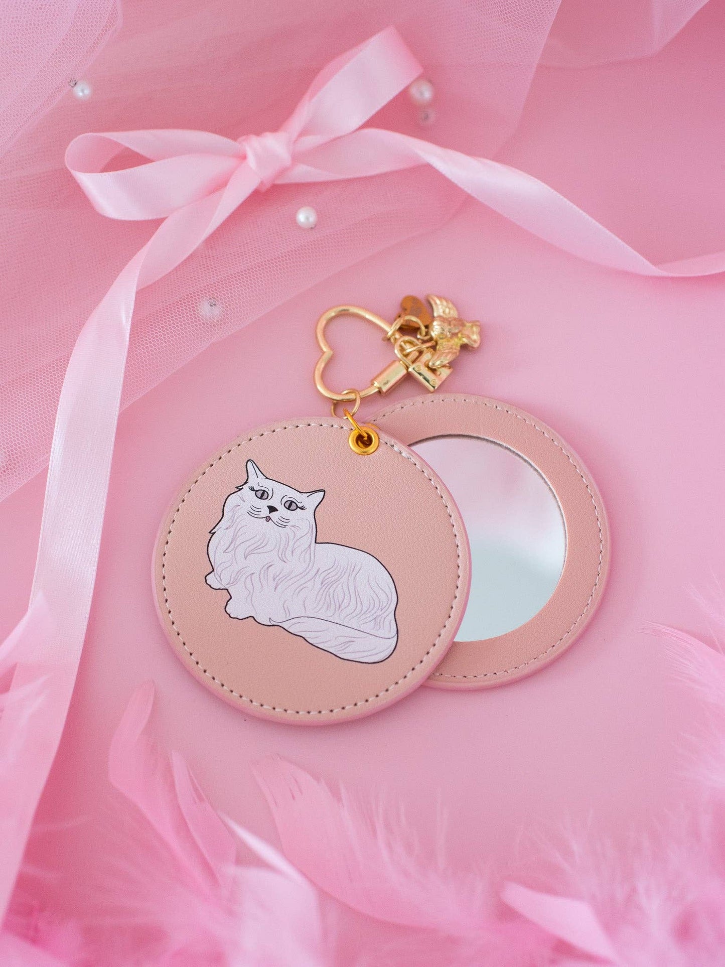A Shop of Things - Miss Kitty Mirror Keychain