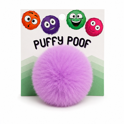 Puffy Poof Plush Pom Cat Toy