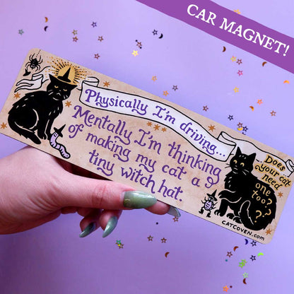 Tiny Witch Hat - Car Magnet
