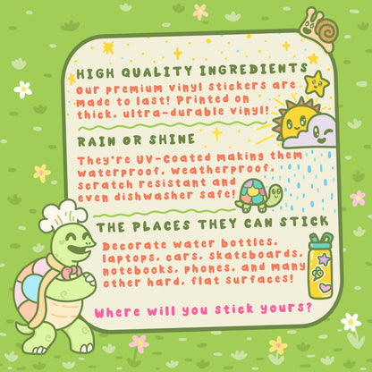 Turtle's Soup - Cactus Cats Cacti Garden Animal Planter Pot Vinyl Sticker