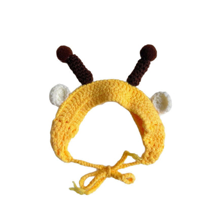 Bumblebee Knit Hat for Cats