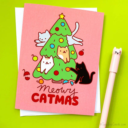 "Meowy Catmas" Christmas Card