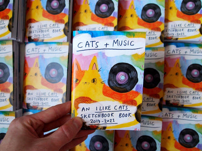 Cats and Music Sketchbook Book