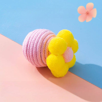 Moo - Flower with Bell Interactive Cat Toy Ball