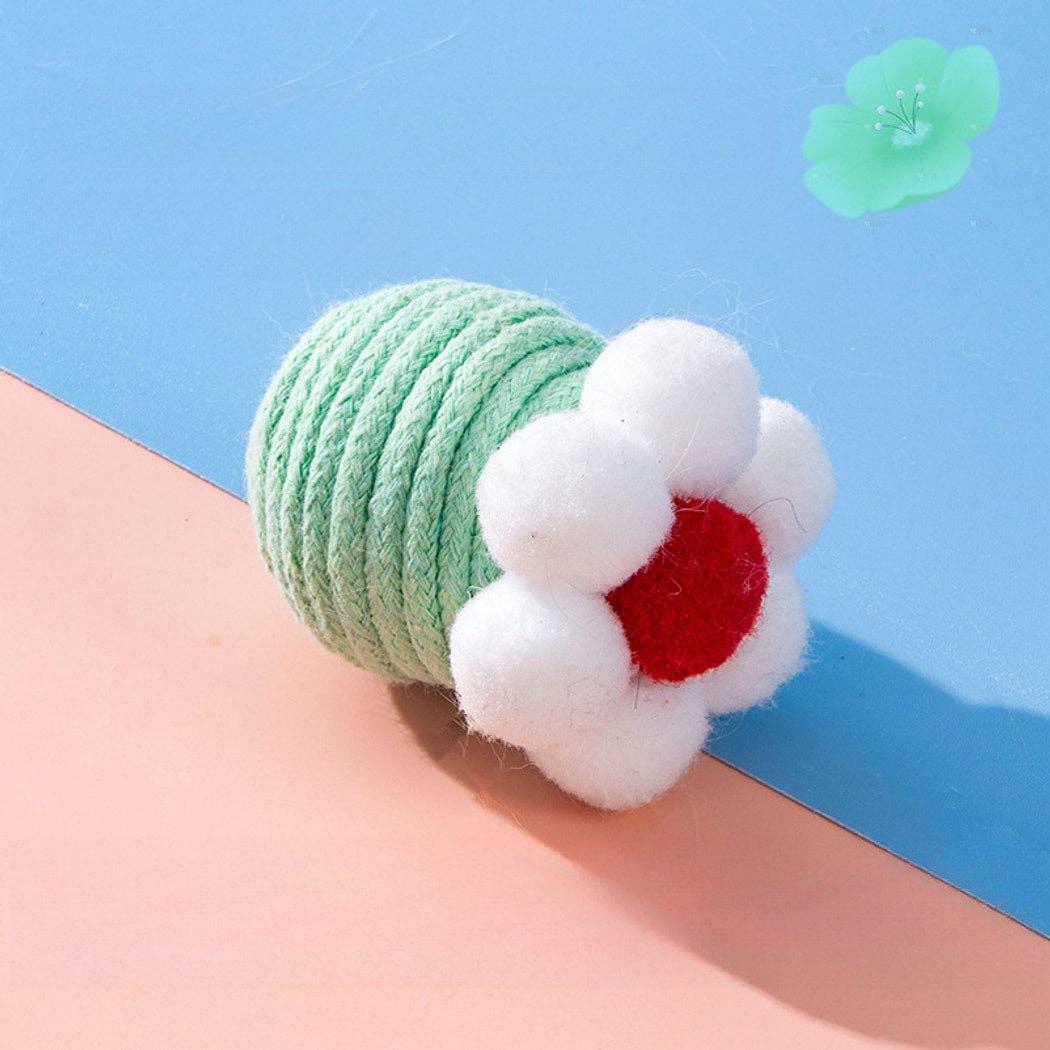 Moo - Flower with Bell Interactive Cat Toy Ball