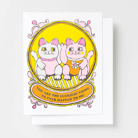 Luckiest Thing Ever - Love & Anniversary Risograph Card