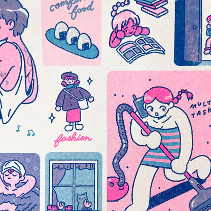kuru731 - Homebody Risograph Print