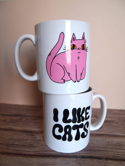 I Like Cats Illustrated Mug