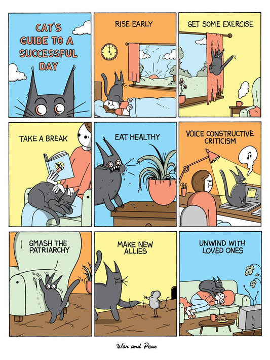 Cat's Guide to a Successful Day Signed Print