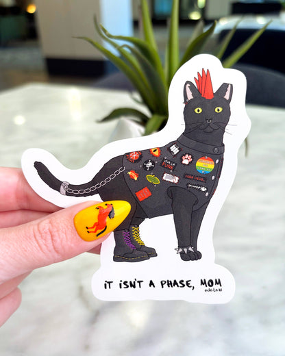 Punk Cat Vinyl Sticker