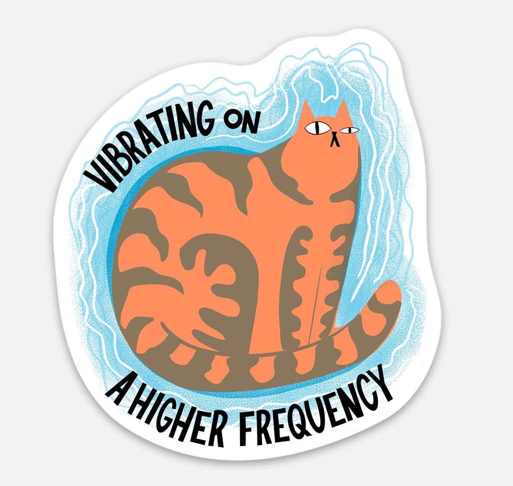 Cat Vibrations Vinyl Sticker – Cool Cat Collective