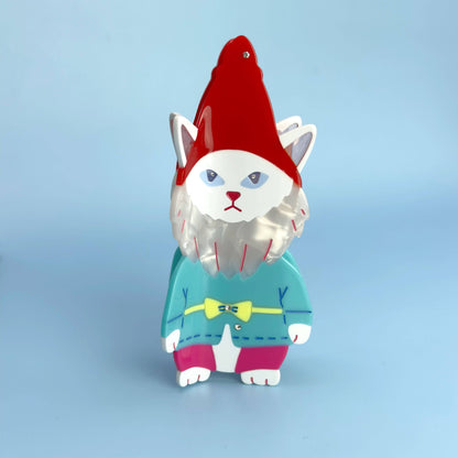 Cat Garden Gnome Hair Claw